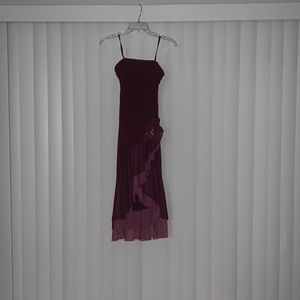 Pink and plum purple strapless city triangles dress. Only worn once